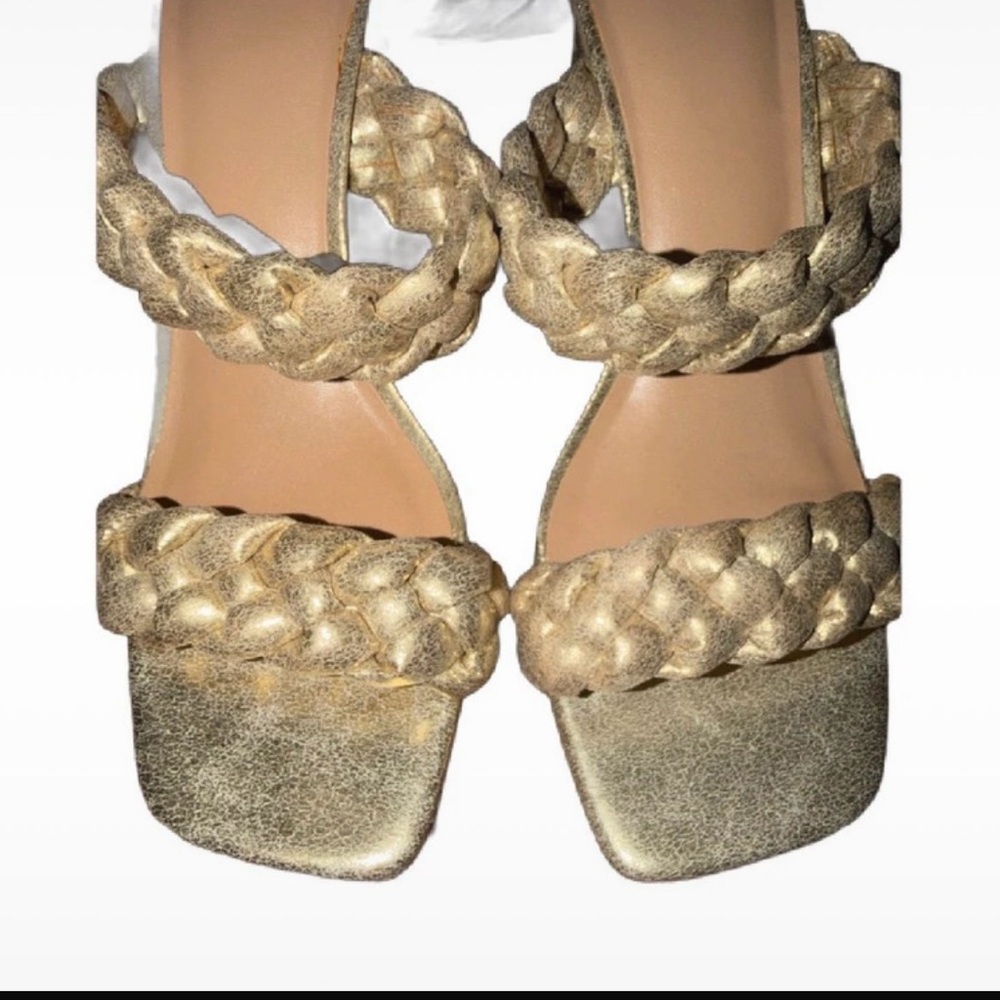 a new day Gold Braided Heels